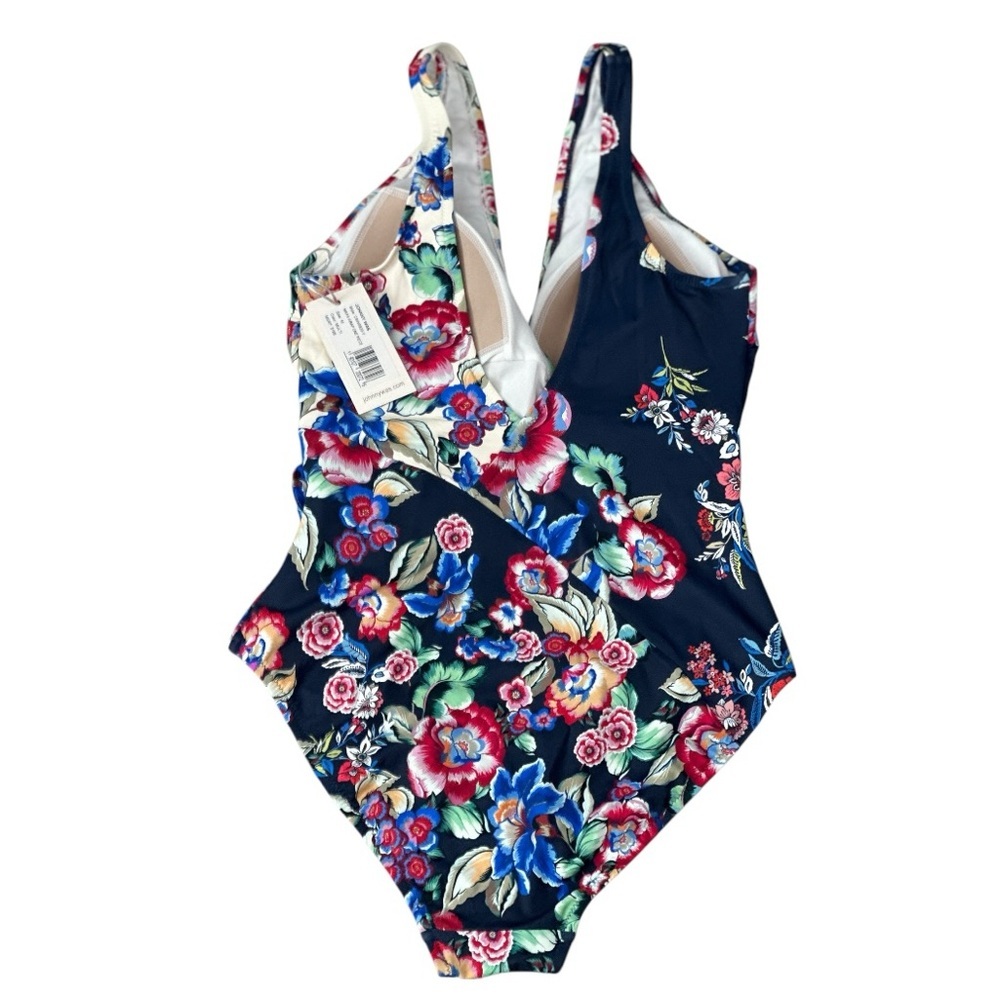 Johnny Was One-piece Swimsuit, Maya wrap in a floral pattern - Picture 6 of 10